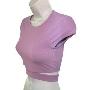 Five Dancewear Ribbed Lavender Crop Top‎